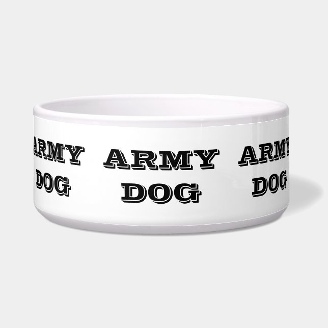 Tigela Cão do Exército de Pet Bowl (Frente)