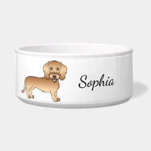Tigela Cão E Nome Da Caricatura De Wheaten Wire Haired Da