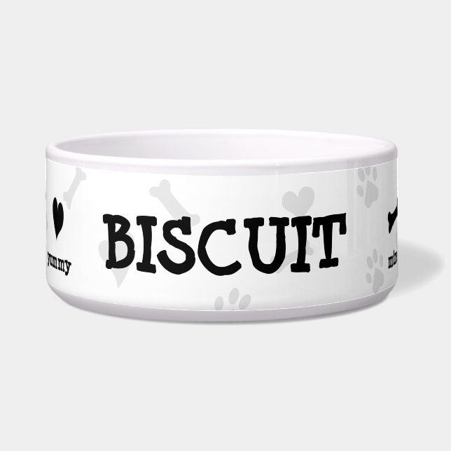 Tigela Cão Moderno Personalizado (Frente)