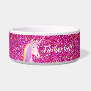 Tigela Cão Personalizado do Unicórnio Personalizado com B