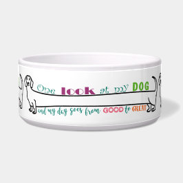 Tigela Cão Único Moderno Engraçado Engraçado Dachshund Wi