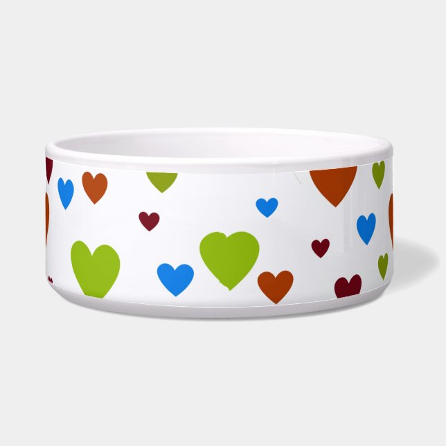 Tigela Carnaval Dançando Corações 1 Pet Collar (Frente)