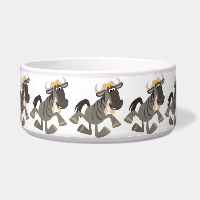 Tigela Cartoon Dancing Wildebeest Pet Bowl (Esquerda)