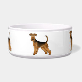 Tigela Cartoon de Airedale Terrier Bingley Terrier Cachor