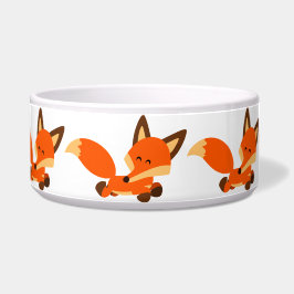Tigela Cartoon de Frota Cura Fox Pet Bowl