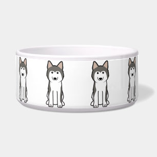 Tigela Cartoon Siberian Husky Dog