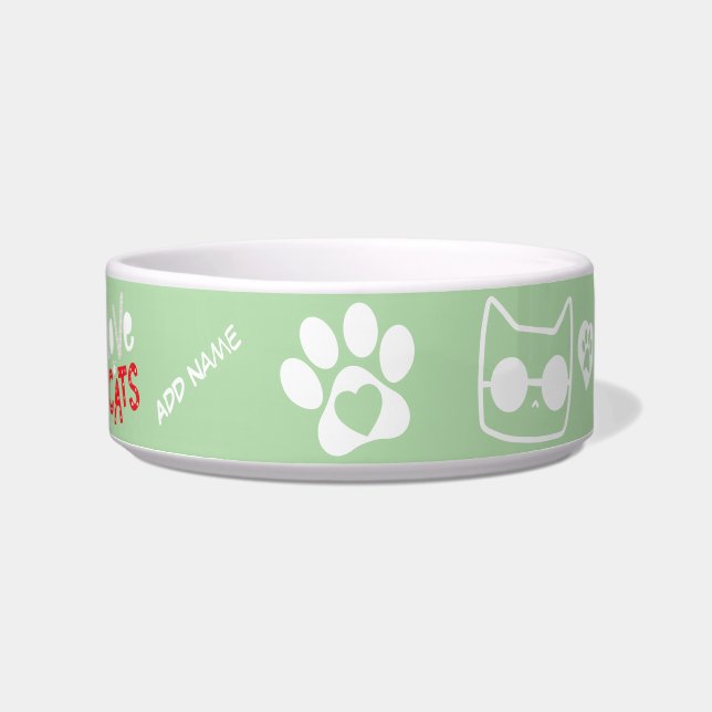 Tigela Cat Bowl Personalizável - Presente de Cat Personal (Frente)