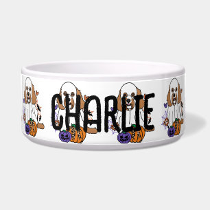 Tigela Cavoodle Halloween Ghost Dog