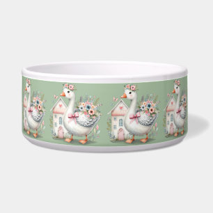 Tigela Cena de Casa Floral de Algodão