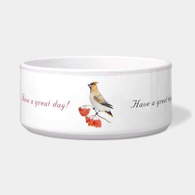 Tigela Cera de aves da floresta aquosa (Frente)