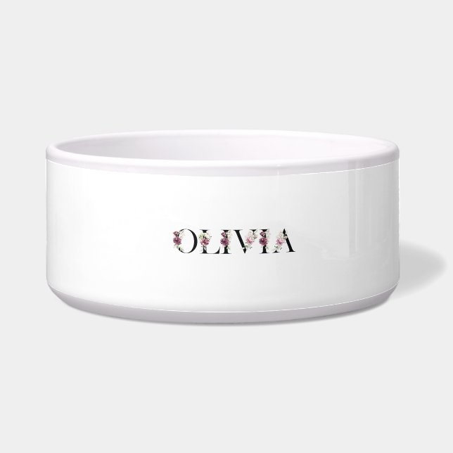 Tigela Chamo-me Olivia. Chamo-me Olivia. (Frente)