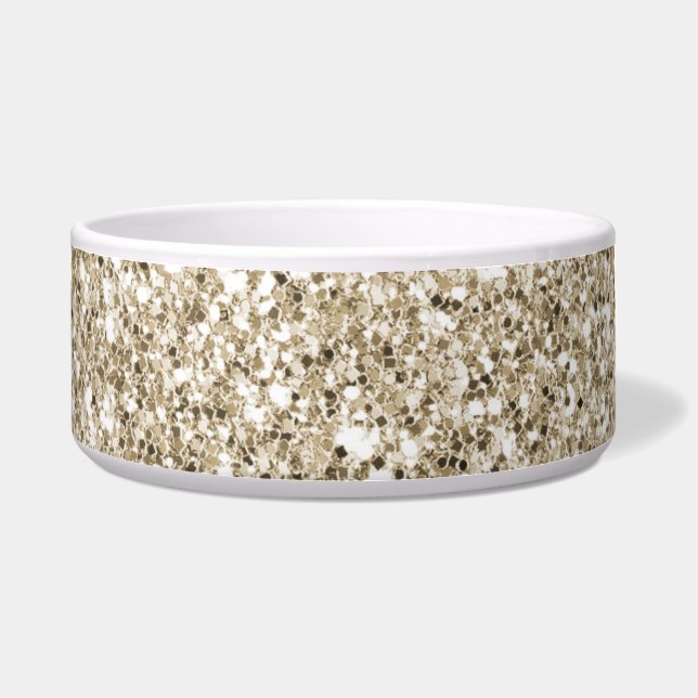 Tigela Champagne Dourada Glitzy Glitter (Frente)