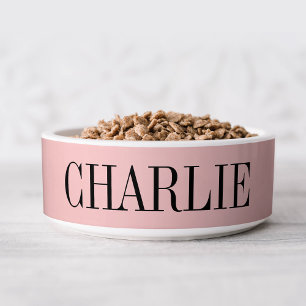 Tigela Charlie Classic Name Monograma Cor de Rosa