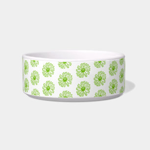 Tigela Chartreuse Green Daisy Impressão, Hippie Flower I