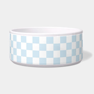 Tigela Checkerboard azul e branco da pasta