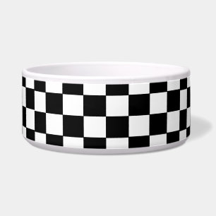 Tigela Checkered preto e branco