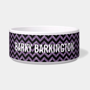 Tigela Chevron Glitter Look Dog Bowl