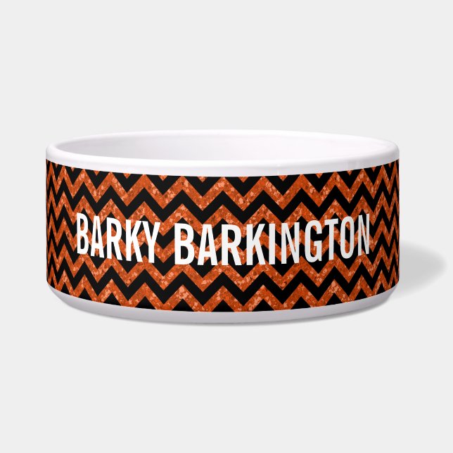 Tigela Chevron Glitter Look Dog Bowl (Frente)