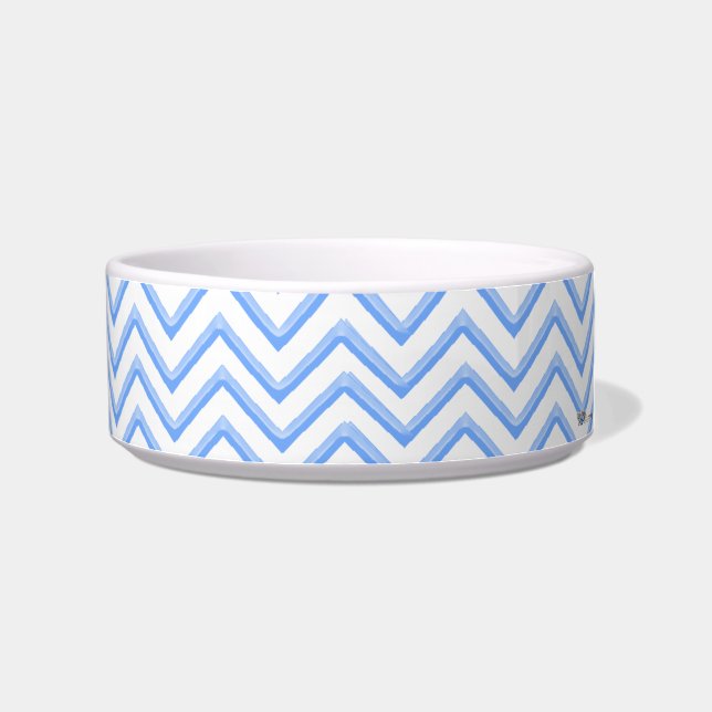 Tigela Chevron Pó Personalizável Azul (Direita)