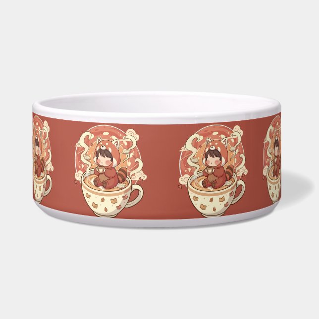 Tigela Chibi Red Panda Brew Heat Resistant Oven Mitt (Frente)