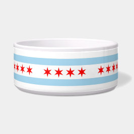 Tigela Chicago Flag, Illinois Flag Pet Bowl