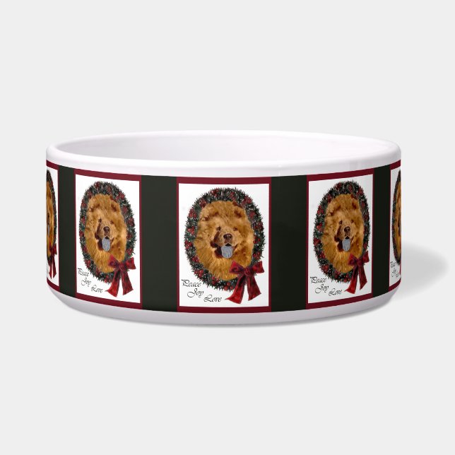 Tigela Chow Chow Christmas Dog Bowl (Frente)