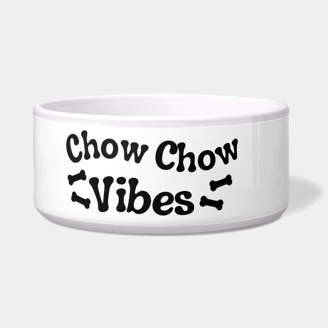 Tigela Chow Chow Vibes Cerâmica Dog Bowl (Esquerda)