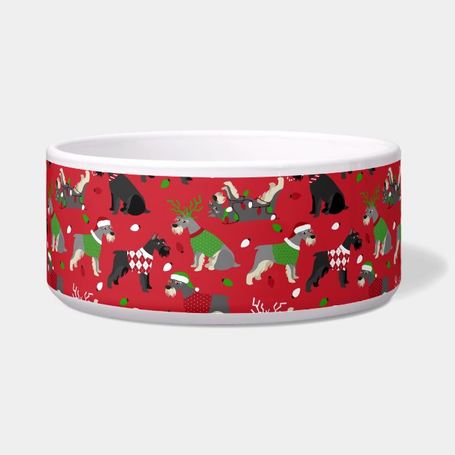 Tigela Christmas Schnauzer Bowl (Frente)