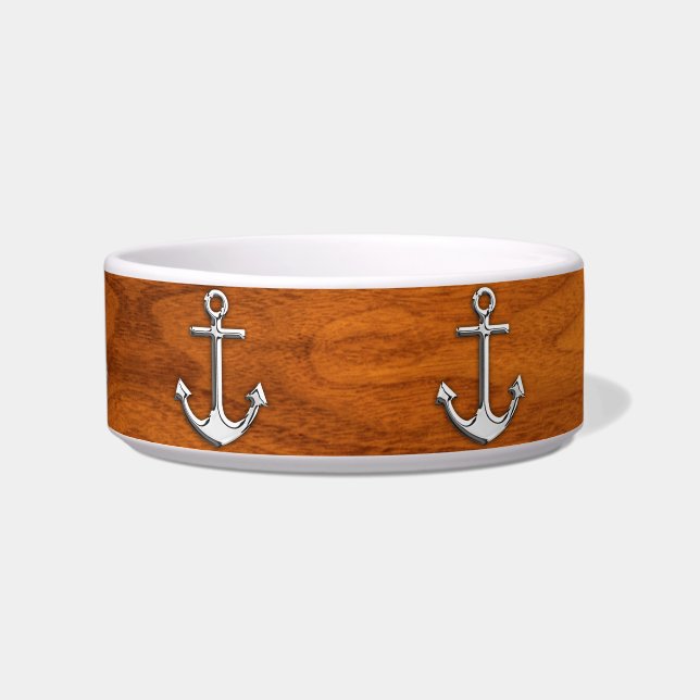 Tigela Chrome Anchor no estilo Teak Veneza (Frente)