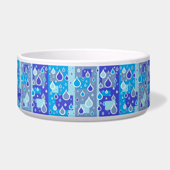 Tigela Chuva cai Chás de abril Design de vários azuis (Frente)