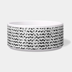 Tigela Chvron preto e branco Dalmatian