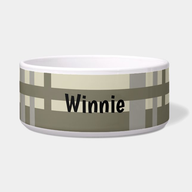 Tigela cinzas e nata xadrezes (Frente)