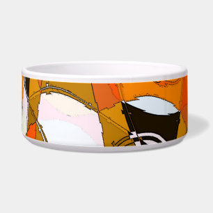 Tigela Círculos brilhantes do outono: padrão abstrato.
