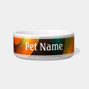 Tigela Círculos Coloridos Padrão Moderno de Arte Abstrato