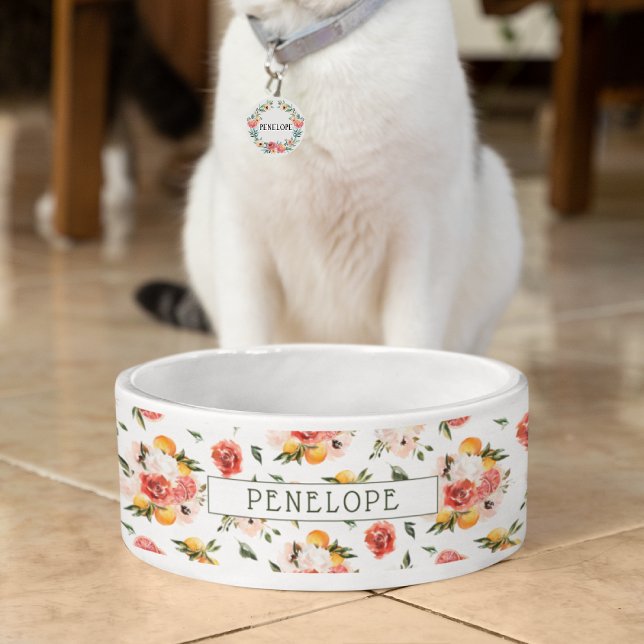 Tigela Citrus Botanical Elegante | Monograma (Criador carregado)