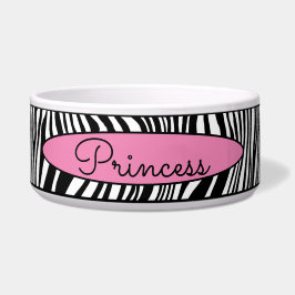 Tigela Clássica Moderna Zebra Padrão cutâneo Pet Cão Comi