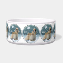 Cocker Spaniel Christmas Dog Bowl