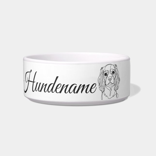 Tigela Cocker Spaniel Line Art personalized bowl (Frente)