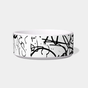 Tigela Colagem de Abstrato preto e branco
