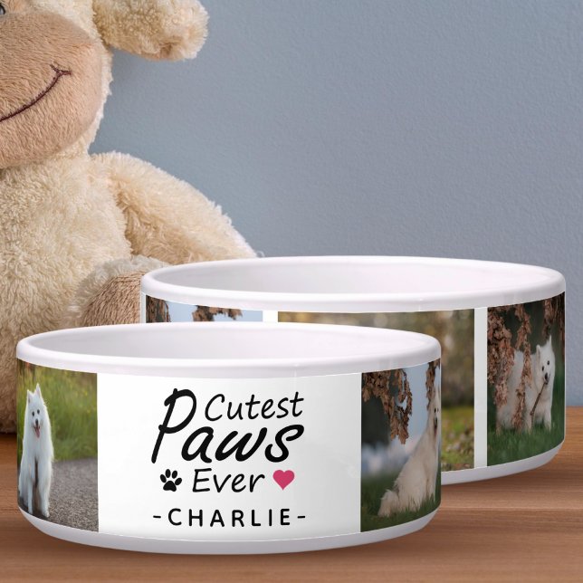 Tigela Colagem de Fotos de Cães da Família Mais Moderna (Criador carregado)