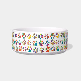 Tigela Colorida Doggie Paws Bowl