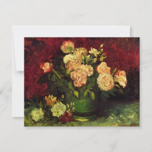 Tigela com Peônias e Rosas por Vincent van Gogh