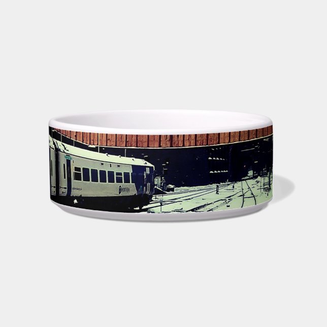Tigela Comboio branco e azul (Direita)