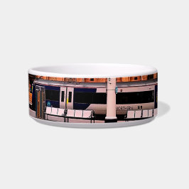 Tigela Comboio prateado e azul