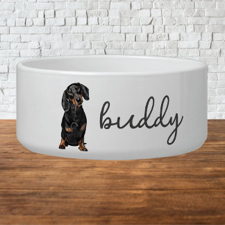 Tigela Comida Personalizada de Cão de Dachshund
