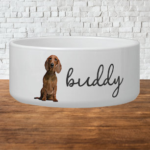 Tigela Comida Personalizada de Cão de Dachshund