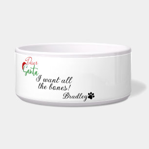 Tigela Comida Personalizada de Nome de Pet de Presente de