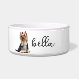 Tigela Comida personalizada de Yorkshire Terrier Dog