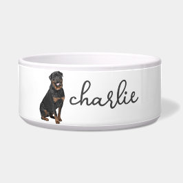 Tigela Comida Rottweiler Personalizada