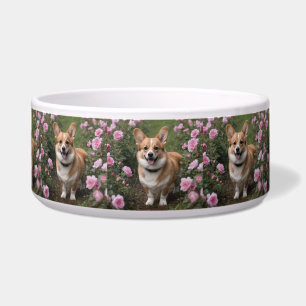 Tigela "Companheiro Encantador: Um Corgi em um Jardim de
